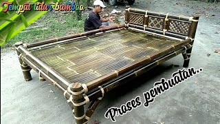 Membuat tempat tidur dari bambu//ranjang bambu..