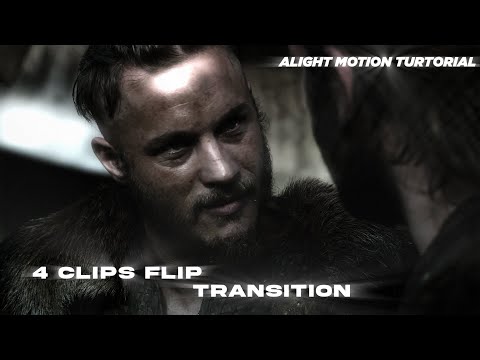 4 clip flip transition like Ae | Alight motion turtorial | advanced transition | Dope Editz