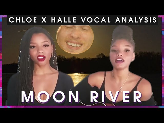 @chloexhalle singing Moon River, @SamJohnsonVoice (a voice teacher) reacting class=