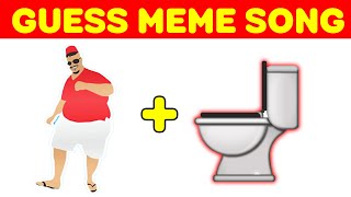 Guess The Meme Song by Emoji | Wednesday, Skibidi Toilet, Skibidi Dom Dom Yes Yes