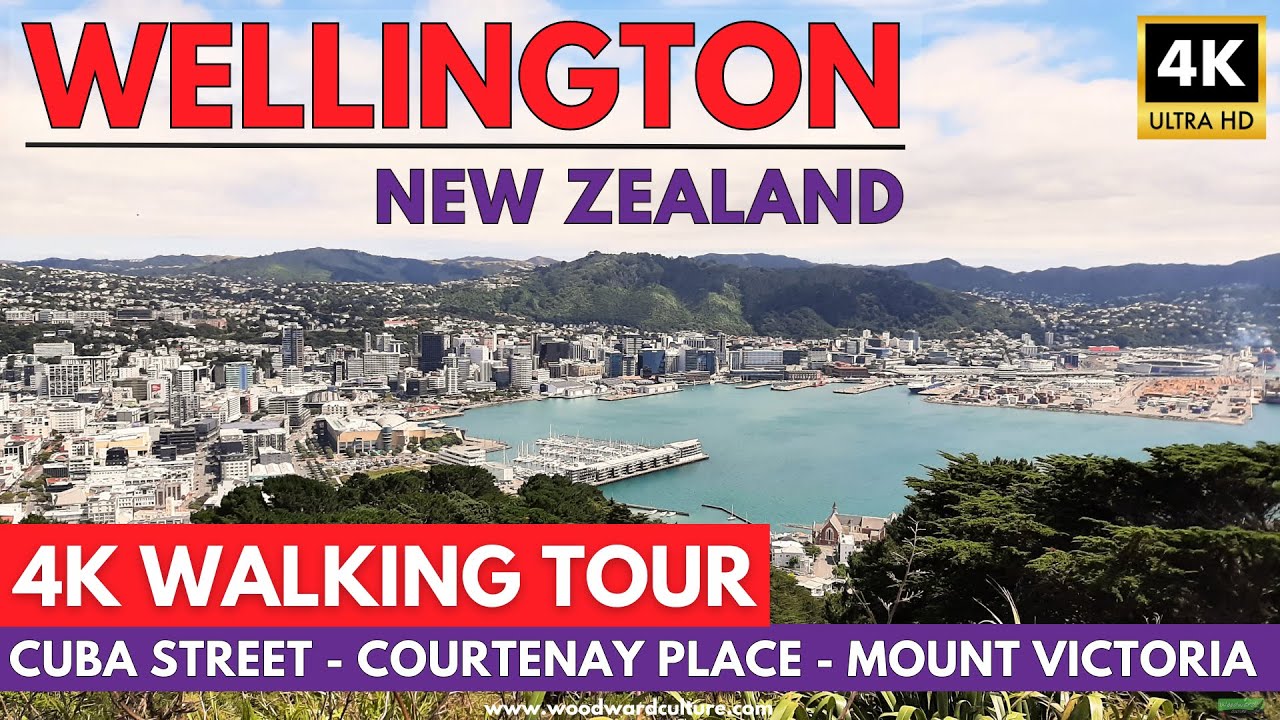 WELLINGTON New Zealand 4K Walking Tour | Cuba Street - Courtenay Place - Mount Victoria 4K Walk