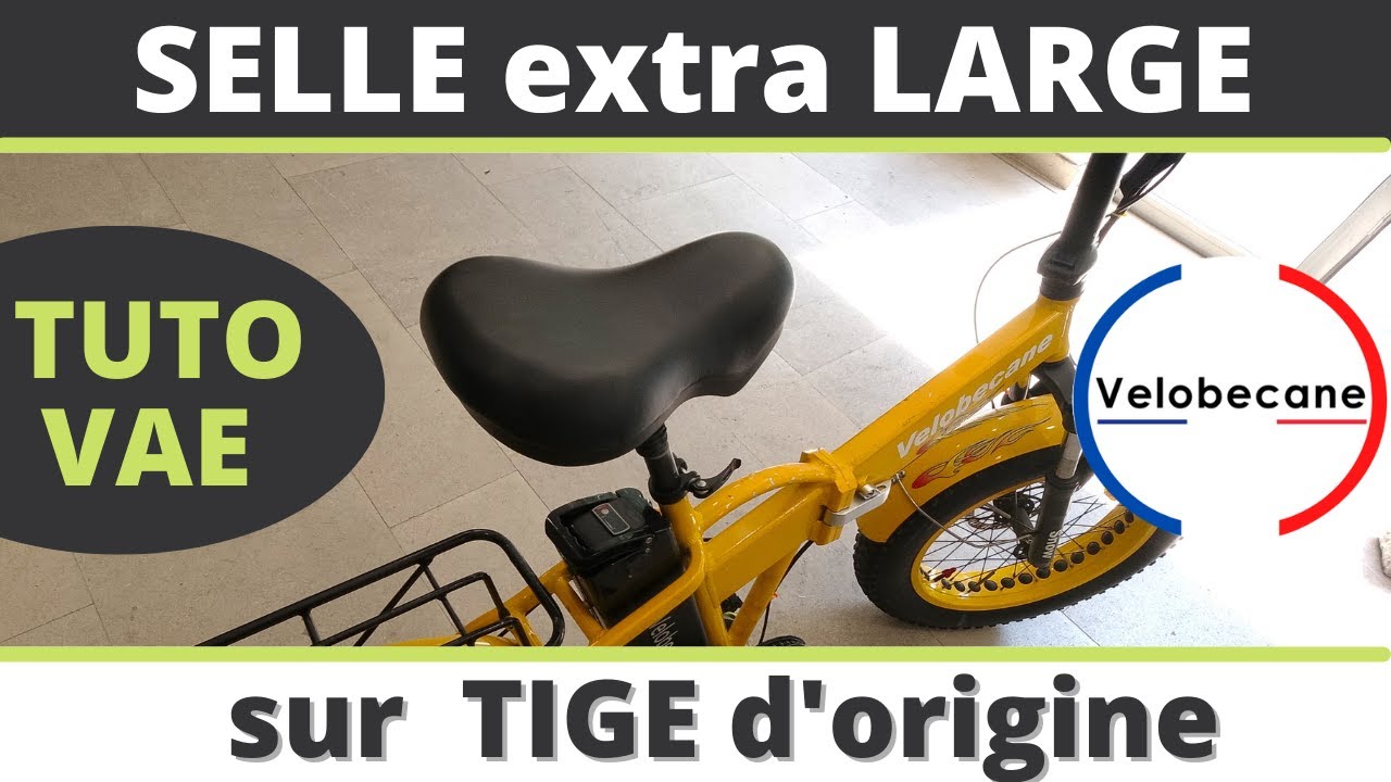 Couvre selle pour vélo électrique Velobecane améliorant le confort.