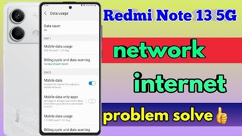 redmi note 13 5g network problem, redmi note 13 5g network settings