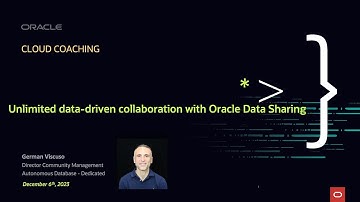 Cloud Coaching - Unlimited data-driven collaboration with Oracle Data Sharing