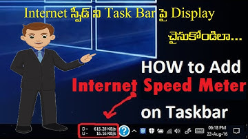 How to Monitor Internet Speed Statistics on Windows 7/8/8.1/10 (On Taskbar) in Telugu