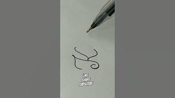 how to write alphabet K #capital #small in#cursivewriting #beginners #calligraphy #shorts #ytshorts