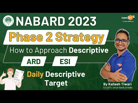 NABARD 2023 Phase 2 Strategy || How to Approach Descriptive ARD & ESI || Daily Descriptive Target