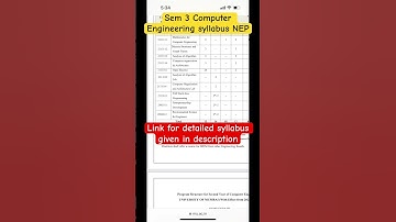 Computer engineering / AIDS / AIML sem 3 syllabus NEP 2020 🎯#secondyearengineering