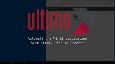 IA-Connect Demo: A demo of the door entry process creation with IA-Connect & Blue Prism over Citrix