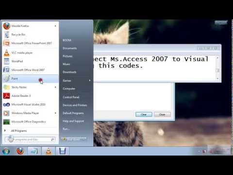 How to Connect Microsoft Access 2007 to Visual Basic 2012  Tutorial by Sarah Jane Maramot