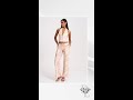 Laureen Pink Floral Print Linen Straight Pants