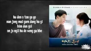 Chen (EXO) ft. Punch - Everytime Lyrics (karaoke with easy lyrics)