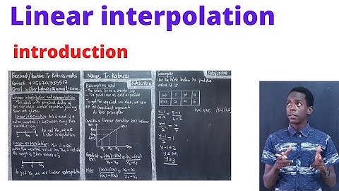 Linear interpolation and extrapolations: example 1.............#africastruggle.