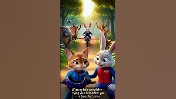 "Rabbit vs Cat Epic Bike Race 🏍️ |3D Animation Short Film |Short Story| #shorts #shortsfeed#ai#funny