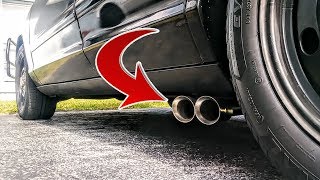 COBRA R Side Exhausts Installed on My Ford Crown Victoria !!