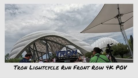 Tron: Lightcycle Run Front-Row 4K Line-Queue, POV 2023  -  Magic Kingdom, Disney World - Florida