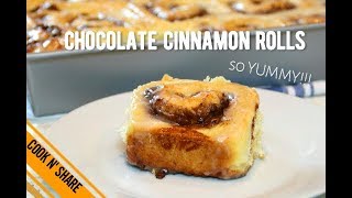 Irresistible Chocolate Cinnamon Rolls with Glaze