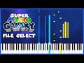 File select  super mario galaxy  piano cover  sheet music