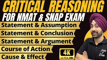 Critical Reasoning: Complete Video Lecture for NMAT & SNAP | All Chapters | 4K