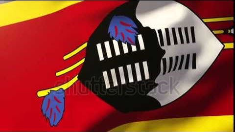 Swaziland flag waving in the wind. Looping sun rises style. Animation loop Stock video by