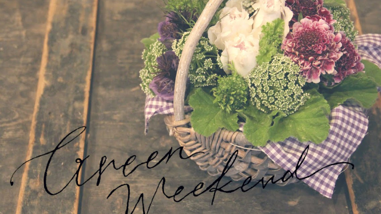 お花を小さなバスケットにつめるとき – Flower Basket – 【Green