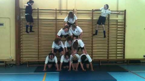 The Bankfield School - Year 10 Gymnastic Human Pyramid Fail 2011