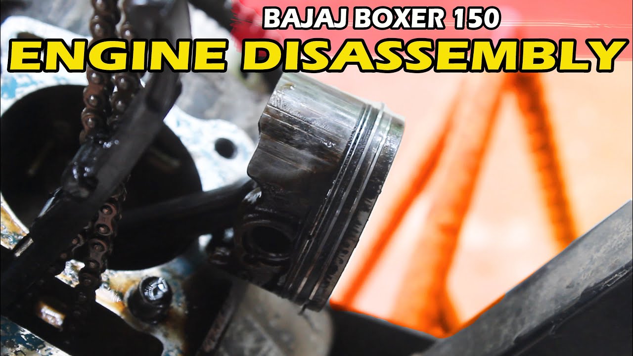 MOTORCYCLE ENGINE DISASSEMBLY. KAWASAKI BAJAJ BOXER 150 ENGINE OVERHAUL ...