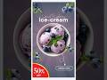 Ice Cream Ad Poster Design in Canva | Day 35/100 Challenge #shorts #shortsfeed #viral #icecream