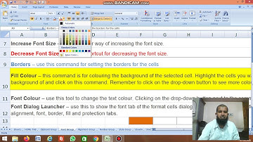 MS Excel -  KUD 2015 to 2019 - Home tab - Font And Alignment Group