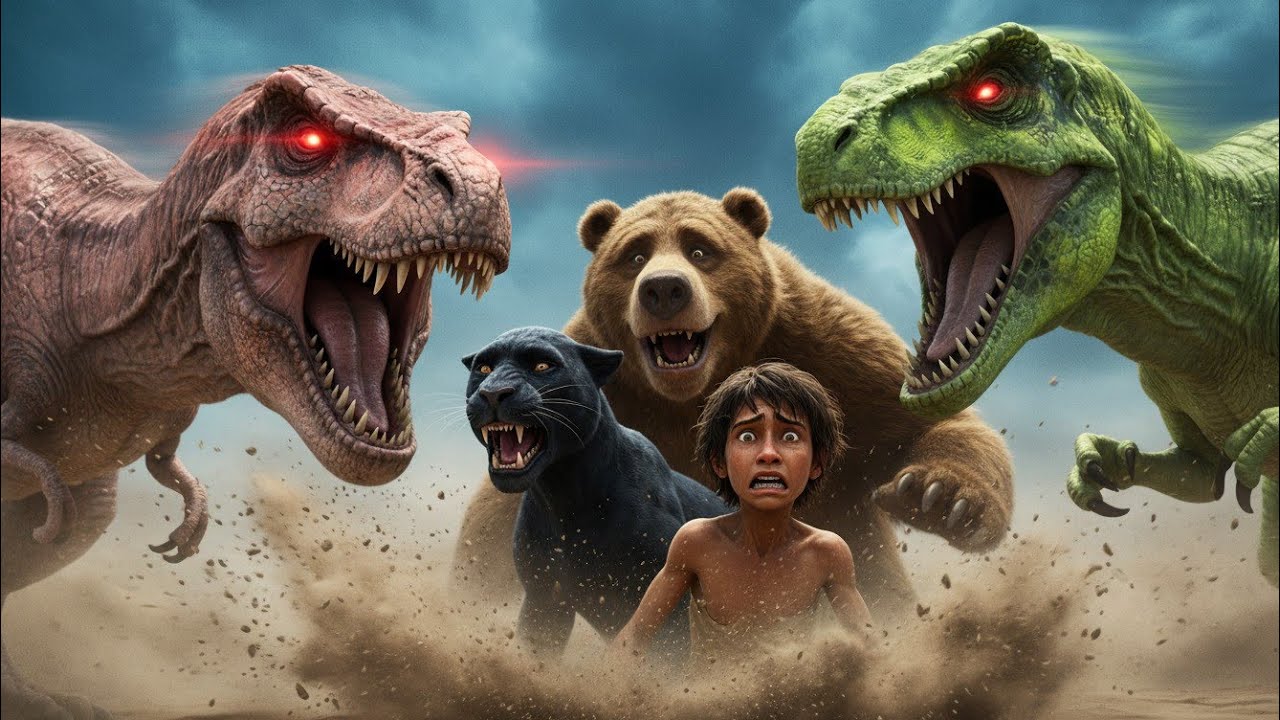 How Mowgli Found Dinosaur ? Mowgli Jungle Story | Mowgli & Dinosaur | Kids Moral Story | Jungle Book