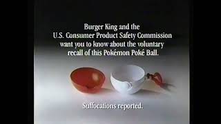 Burger King Pokéball Recall PSA (1999, USA, 60fps, enhanced) [BONUS AD, CONTROVERSIAL]