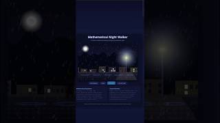 Mathematical Night Walker | Generated with Pure Math Equations | HTML CSS JavaScript Project