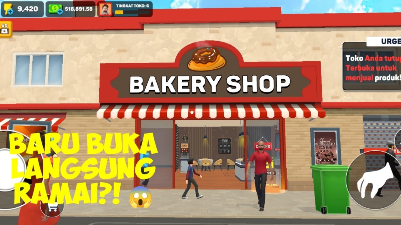 Hari Pertama Jualan Roti… Langsung Ramai! 😱 | Bakery Supermart Simulator