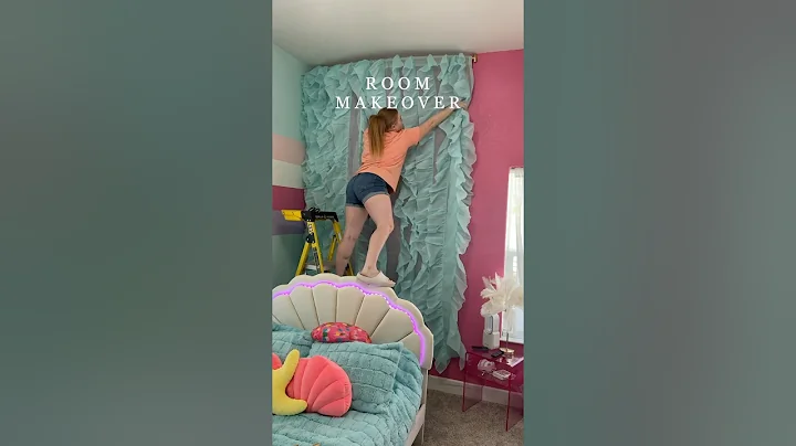 my 7 yr old’s *DREAM* bedroom makeover 🐠🐚🦀 (mermaid, under the sea inspired DIY) #roommakeover thumbnail