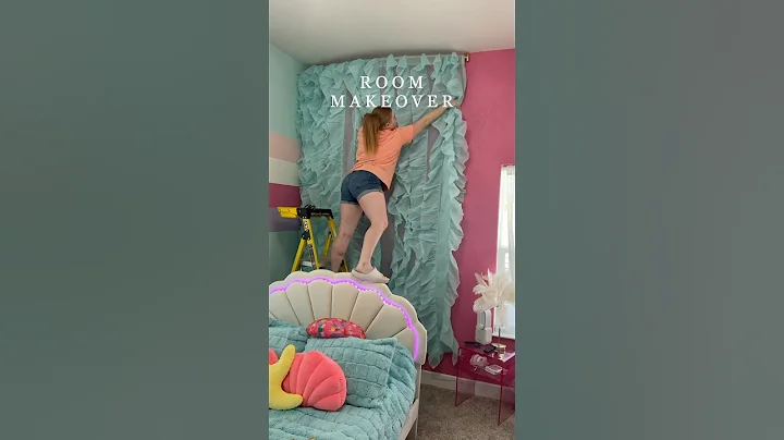 my 7 yr old’s *DREAM* bedroom makeover 🐠🐚🦀 (mermaid, under the sea inspired DIY) #roommakeover thumbnail