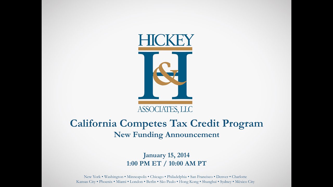 California Competes Tax Credit Program New Funding Announcement YouTube