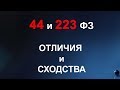 Отличия 44 и 223 Федеральный закон, государственные закупки