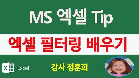엑셀의 유용한 기능 자동 필터링 배우기
