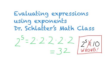 Evaluating expressions using exponents