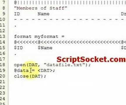 Perl Tutorial 75 - Formats: Create a Multipage Report