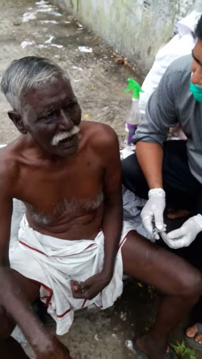 Free haircut for homeless people in pondicherry