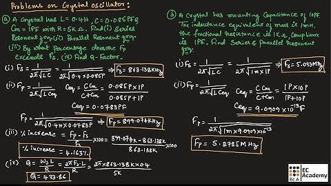 AEC#27 Problems on crystal oscillator || EC Academy #oscillators #analogelectronics