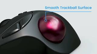 Perimice-517Roll In Comfort Ergonomic Trackball Mouse Perixx