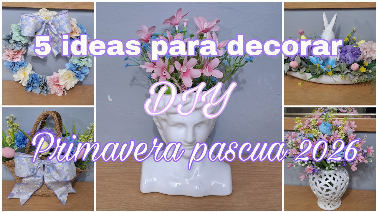 5 ideas para decorar en primavera🌷 pascua🐰recicla todo lo que tengas