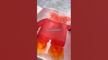 March of Robots Art Challenge! Day 9 is Float 😍✨ #shorts #artchallenge #marchofrobots #gouache