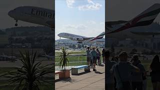 Spectacular Emirates A380 Takeoff At With Excited Crowd