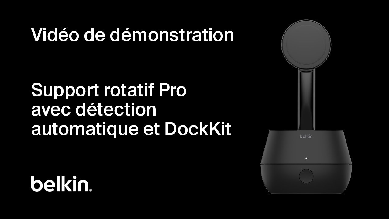 Vidéo de démonstration : Support rotatif Pro avec détection automatique et DockKit