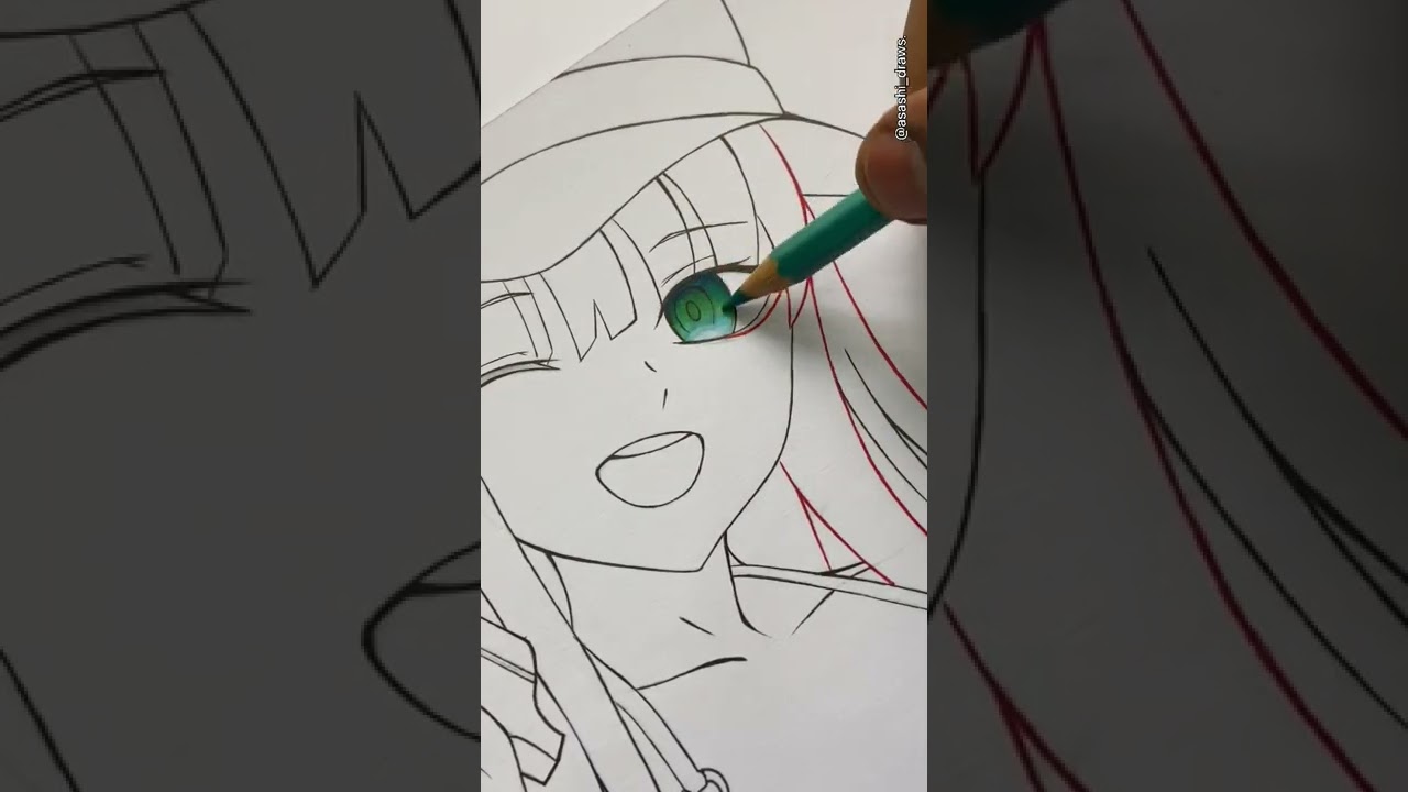 zero two 💕 eyes colouring process| 
