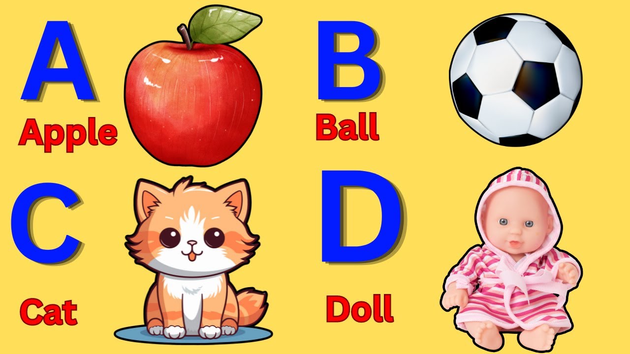 A For Apple B For Ball I Abcd Song I Abcd Rhymes I Abc Song Nursery ...