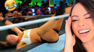 Girl Watches WWE - 20 minutes of funny WWE botches